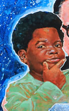 Tom Mallon: Steve Allen "The Big Show" Cover Art for the Philadelphia Inquirer's TV Magazine, Acrylic on Illustration Board, Gary Coleman