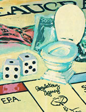 Tom Mallon: Detail of Article Illustration for Inc.Magazine [Toilet]