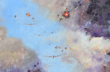 Copy of Robert Taylor's 'Apaches', Copy by Tom Mallon, Oil on Canvas, Detail of Distant Planes