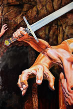 Deadend [Theseus Engages the Minotaur] by T.Mallon - The Sword